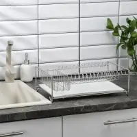 Сушилка для посуды с поддоном, 40&times;23&times;15 см, хром