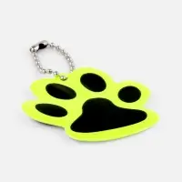 Светоотражающий элемент &laquo;Лапка&raquo;, двусторонний, 5.5&times;4.8 см, цвет жёлтый