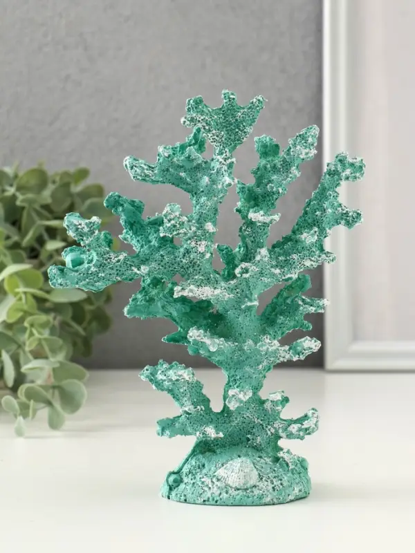 Сувенир полистоун Сувенир полистоун "Коралл голубой" 14,5х5,5х17,5 см