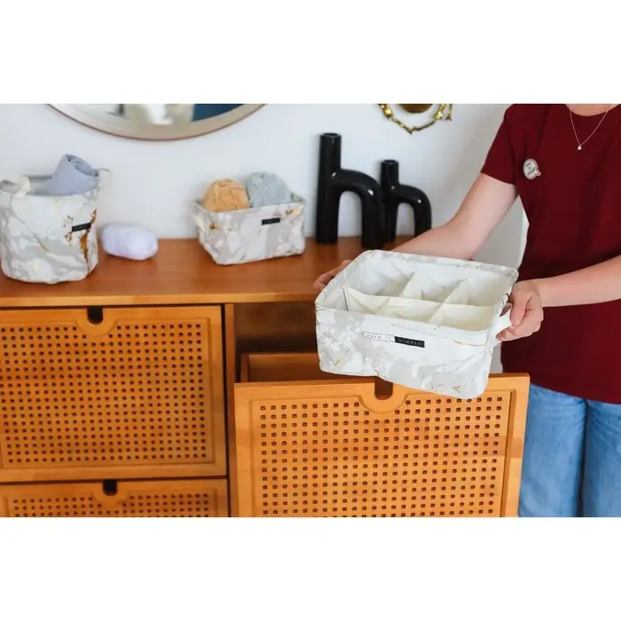 Органайзер для хранения Доляна «Мрамор», 6 отделений, 28,5×28,5×12 см, цвет серый Органайзер для хранения Доляна «Мрамор», 6 отделений, 28,5×28,5×12 см, цвет серый