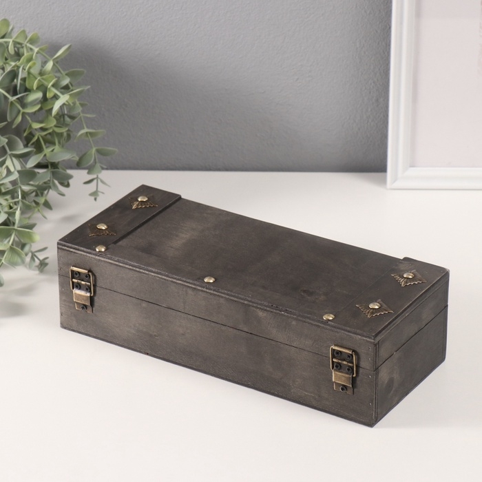 Шкатулка дерево "Графит" 11,5х28,8х8 см