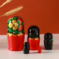 Матрёшка дерево &laquo;Наталья&raquo;, ягоды, 5-кукольная