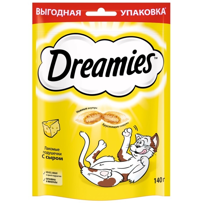 Лакомство Dreamies для кошек, сыр, 140 г Лакомство Dreamies для кошек, сыр, 140 г
