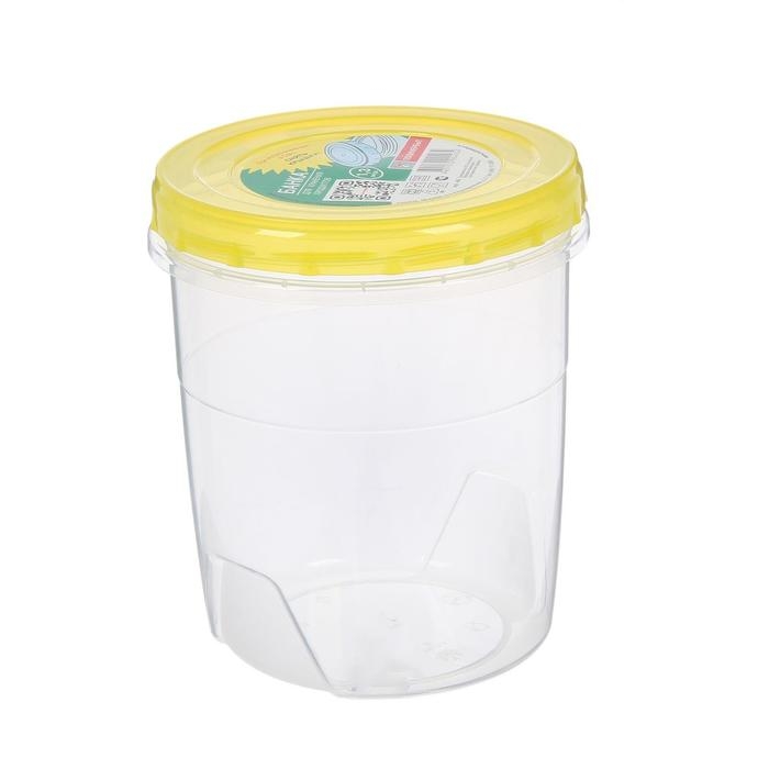 Банка для хранения продуктов, 1,3 л, пластик, прозрачная, крышка МИКС Банка для хранения продуктов, 1,3 л, пластик, прозрачная, крышка МИКС
