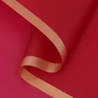 Пленка для цветов, &laquo;Бронзовая полоса&raquo;, бордовая, 57&times;57 см