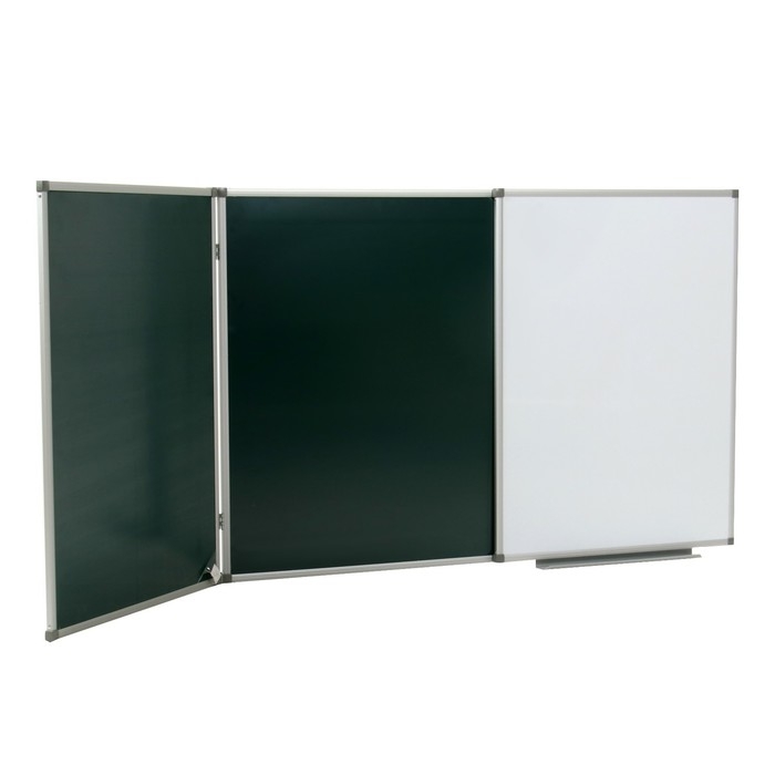 Доска меловая/магнитно-маркерная 300*100/100*75*2 Calligrata, ТРЕХСЕКЦИОННАЯ, в алюмин рам Доска меловая/магнитно-маркерная 300*100/100*75*2 Calligrata, ТРЕХСЕКЦИОННАЯ, в алюмин рам