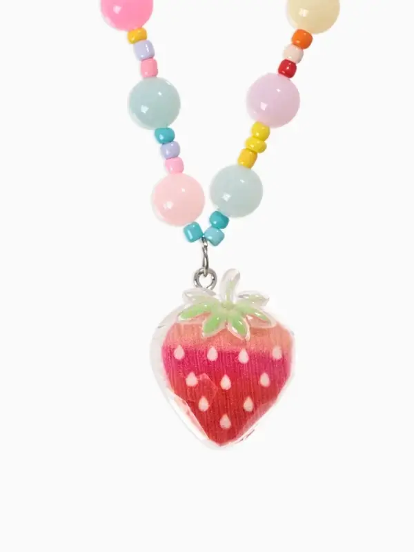 Бусы детские &laquo;Выбражулька. Бусины-конфетки и клубника&raquo;, разноцветные