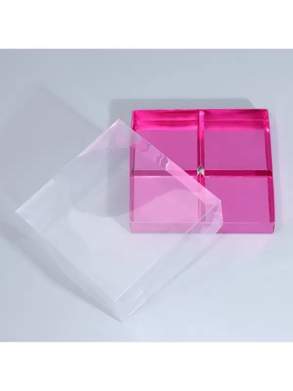 Коробка кондитерская для муссовых пирожных &laquo;Розовая&raquo;, 17.8 х 17.8 х 6.5 см