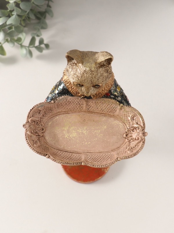 Сувенир полистоун подставка Сувенир полистоун подставка "Кошка в пальто с воротником" 15,5х14х27 см