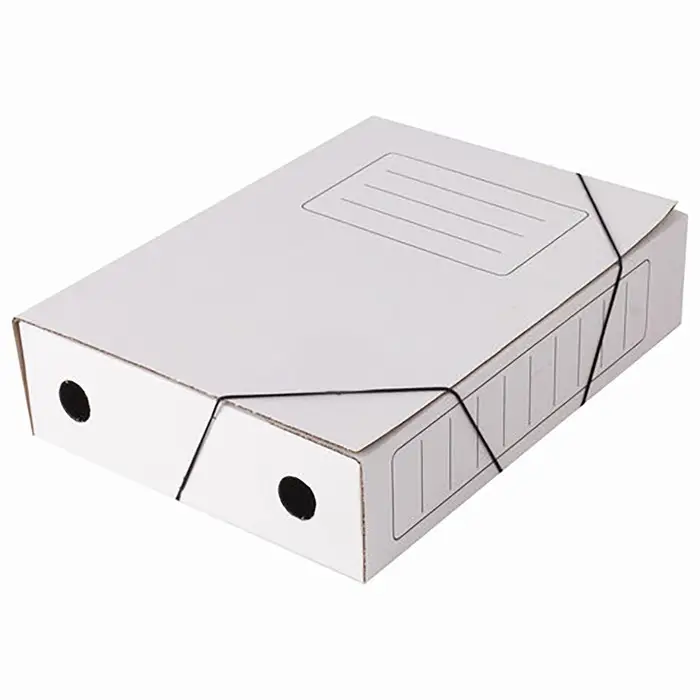 Папка архивная на резинках Calligrata, микрогофрокартон, 100 мм, белый, до 900 л Папка архивная на резинках Calligrata, микрогофрокартон, 100 мм, белый, до 900 л