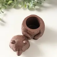 Шкатулка с крышкой для украшений &laquo;Медведь&raquo;, 11&times;7 см, коричневая