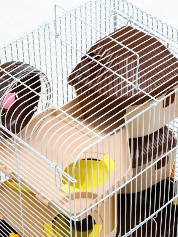 Клетка для грызунов &laquo;Пижон&raquo;, 31&times;24&times;40 см двухэтажная. с наполнением, коричневая