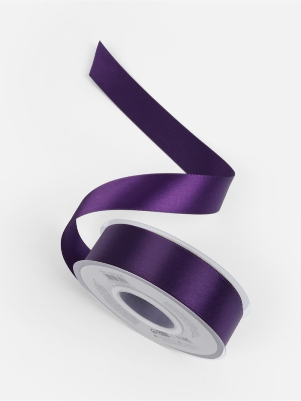 Лента атласная двухсторонняя №476 25мм*25±1м виноградный TR