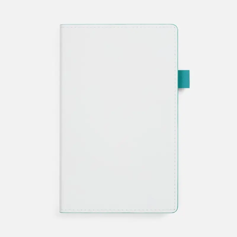 Ежедневник White Shall, недатированный, бело-бирюзовый Ежедневник White Shall, недатированный, бело-бирюзовый