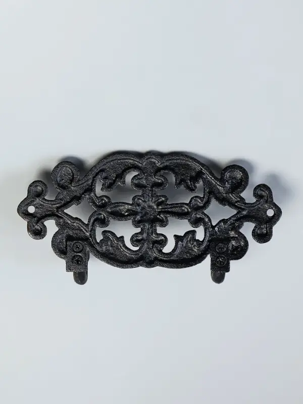 Крючки декоративные чугун "Цветочный узор" 19х5х9,5 см