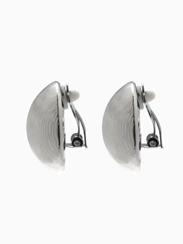 Серьги клипсы для ушей QF &laquo;Тренд. Объёмный круг&raquo;, цвет серебро