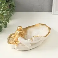 Подставка для мелочей &laquo;Птички&raquo;, белый с золотом, 10&times;25&times;20 см