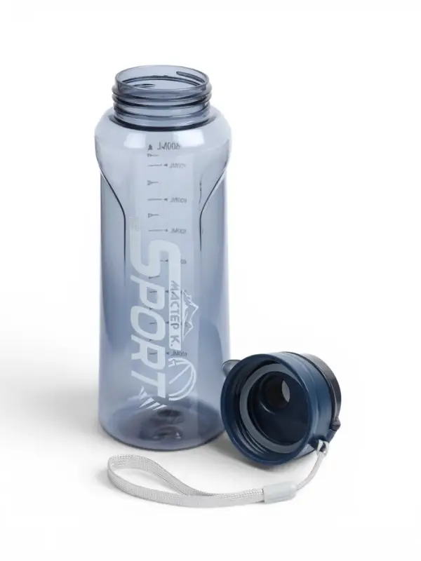 Бутылка для воды SPORT, 800 мл, 23&times;7.6&times;4.8 см, серая