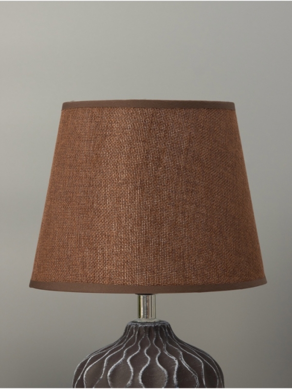 Настольная лампа "Кудри" 1х40Вт Е14 кофе/белый 19,5х19,5х31см