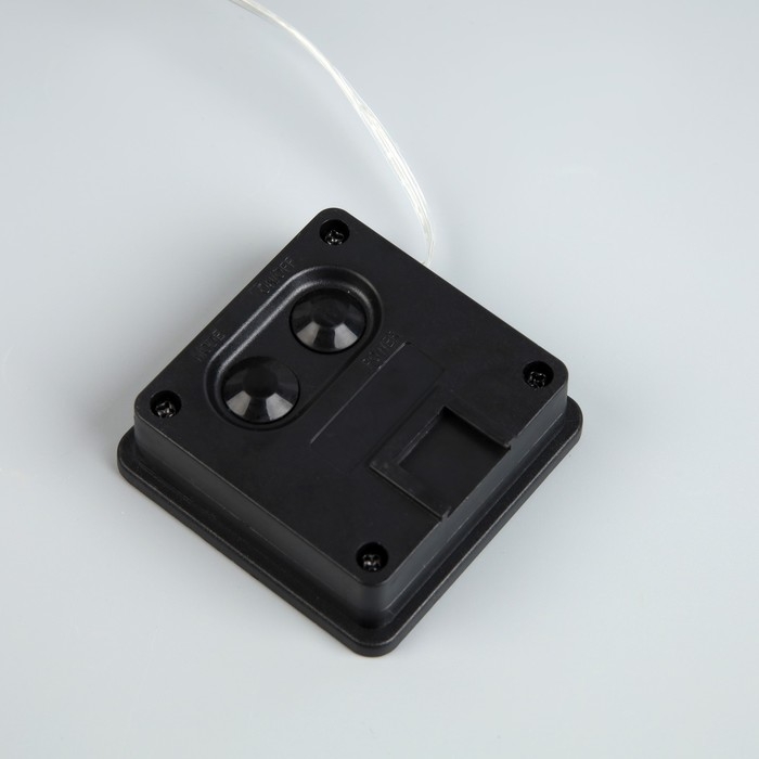 Гирлянда «Бахрома», 3×0.6 м, IP44, 114 LED, 8 режимов, солнечная батарея, прозрачная нить, свечение тёплое белое