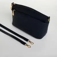 Сумка женская кросс-боди на молнии, 23&times;9&times;15 см, тёмно-синяя