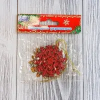 Ёлочные игрушки набор 3 шт. &laquo;Зимнее волшебство. Снежинка пышная&raquo;, d=5 см, МИКС