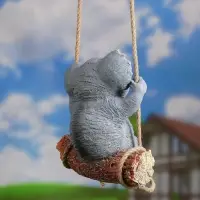 Садовая фигура из полистоуна &laquo;Коала на бревне&raquo;, подвесная, 25&times;15&times;24 см