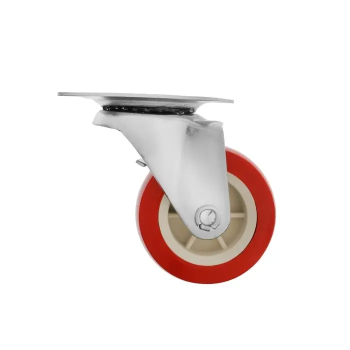 Колесо мебельное, d=65 мм, на площадке, с фиксатором, 4 шт. TMP