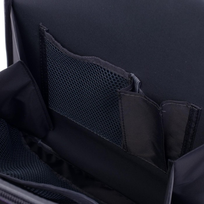 Рюкзак каркасный школьный 38 х 30 х 16 см, эргономичная спинка, Stavia "Совушка", серый