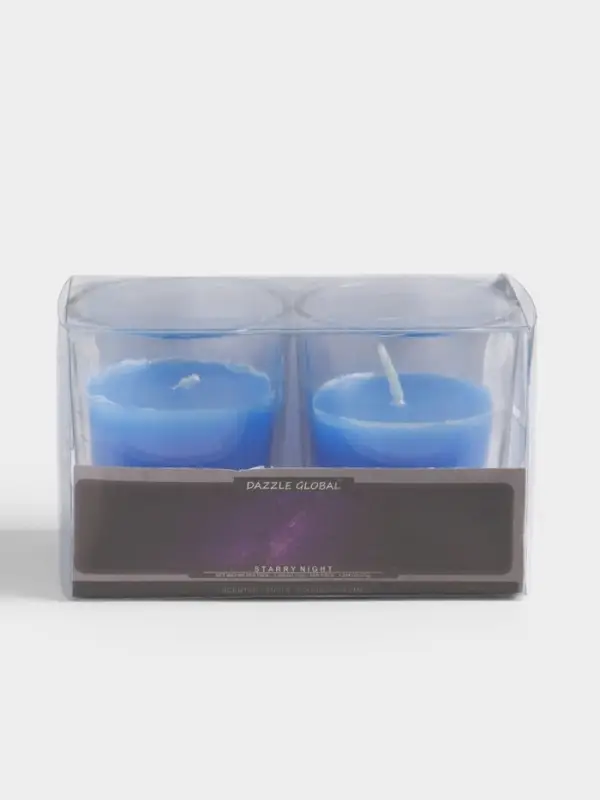 Свечи в стакане DAZZLE CANDLE 70 г, набор 2 шт., звёздная ночь