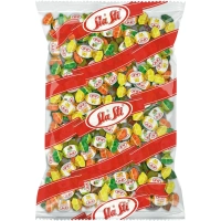 Конфеты мини  MIX №25  апельсин, киви, клубника, персик 1 кг