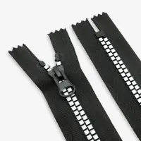 Молния &laquo;Трактор&raquo;, №8, неразъёмная, замок автомат, 18 см, чёрная, белая