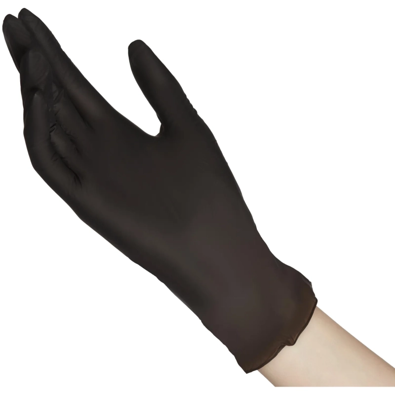 Перчатки нитрил. н/с. н/о текстур NitriMax,черн 784 (XL) 50 пар/уп Малайзия