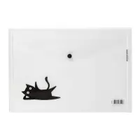 Папка-конверт А4, ErichKrause Clear Cat, на кнопке, МИКС