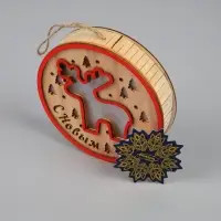 Ёлочная игрушка &laquo;Олень&raquo;, 13.5 см, 1 LED, от батареек, свечение тёплое белое