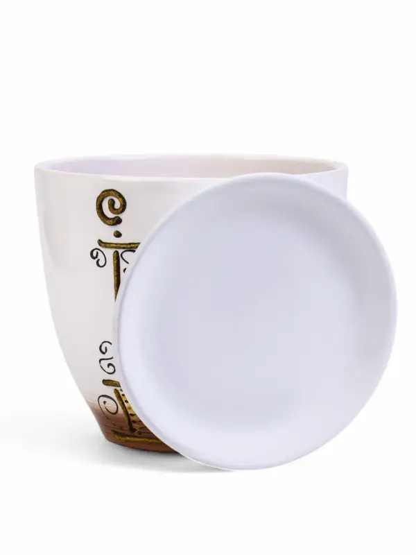 Набор горшков цветочный поддоном 4 шт 0,4 / 1 / 2,5 / 5 л керамика, Вечер Набор горшков цветочный поддоном 4 шт 0,4 / 1 / 2,5 / 5 л керамика, Вечер