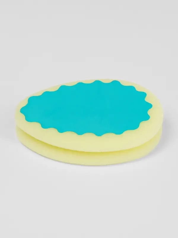 Губка для пилинга лица и тела, 11&times;8&times;2.5 см, розовая, голубая