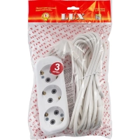 Удлинитель LUX У3-Е-03 3 входа 3м&nbsp; с заземлением, 250В, 16А