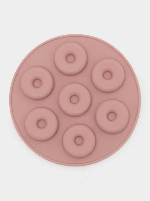 Форма для шоколада Доляна &laquo;Пончики&raquo;, силикон, 15.5&times;1.3 см, 7 ячеек, МИКС