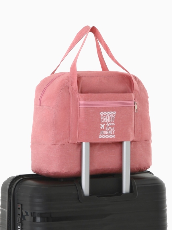 Сумка дорожная на молнии, розовая Сумка дорожная на молнии, розовая