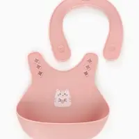 Нагрудник детский, светло-розовый