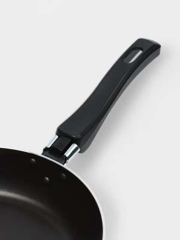 Сковорода Consul, d=22 см, пластиковая ручка, стеклянная крышка, антипригарное покрытие, алюминий, чёрная