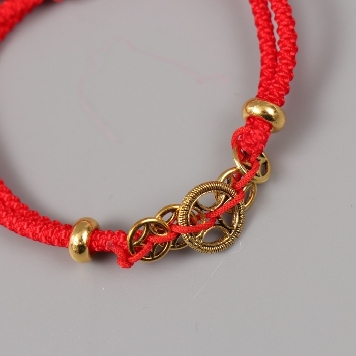 Браслет фен-шуй Браслет фен-шуй "Монетки" регулируемая длина набор 5 шт