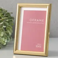 Фоторамка для фото 10х15 см "Oframe", пластик, золото, (пластиковый экран)