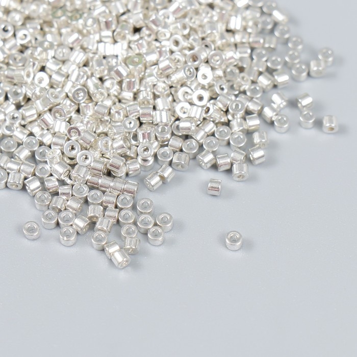 Бисер стекло 11/0  Бисер стекло 11/0 "Цилиндр. Белое золото" 10 гр