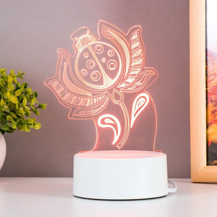 Светильник Светильник "Божья коровка" LED белый 11,9х9,5х15,1 см RISALUX