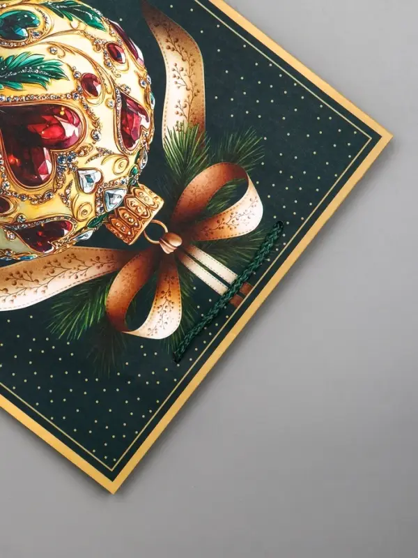 Пакет подарочный новогодний ламинированный, &laquo;Новогодний шар &raquo;, 26&times;12&times;32 см