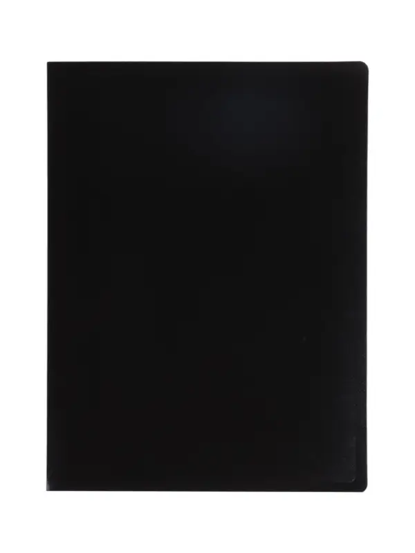 Папка с 30 вкладышами А4, 500 мкм, Calligrata, текстура &laquo;песок&raquo;, чёрная