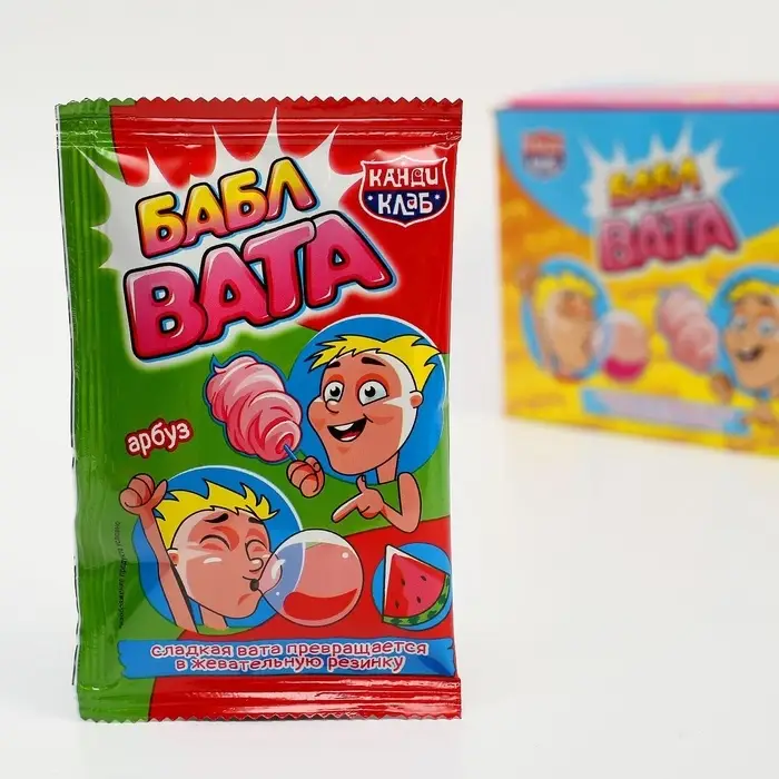 Сладкая вата «БАБЛ ВАТА», ассорти, 5 г Сладкая вата «БАБЛ ВАТА», ассорти, 5 г