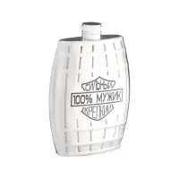 Фляжка &laquo;100% мужик&raquo;, нержавеющая сталь, 180 мл, 6 oz
